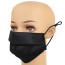 19cm x 10cm Black Non Woven Fabric Pleated Construction Face Covering