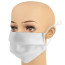 19cm x 10cm White Non Woven Fabric Pleated Construction Face Covering