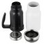Branded Travel Mug in White and Black (17oz Stainless Steel) Plain from BMPM®