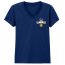 (Small) - Navy Blue Cotton Fabric 144gsm (Womens Soft Style V)