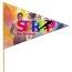 Triangle (28cm x 20cm) Single Sided Mock Suede Polyester Fabric DIY with Stick