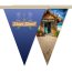 1 Metre (2 Triangular Flags / 30cm Webbing Spacing) (Natural) Mock Suede Polyester Fabric (Sew TBC Lengths)